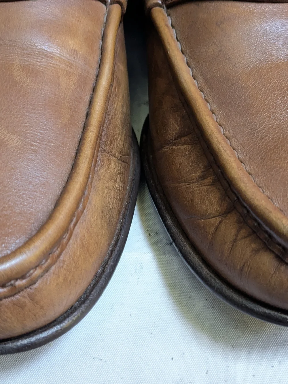 Gucci Men’s Brown Leather Horsebit Loafers US 9 Slip Ons